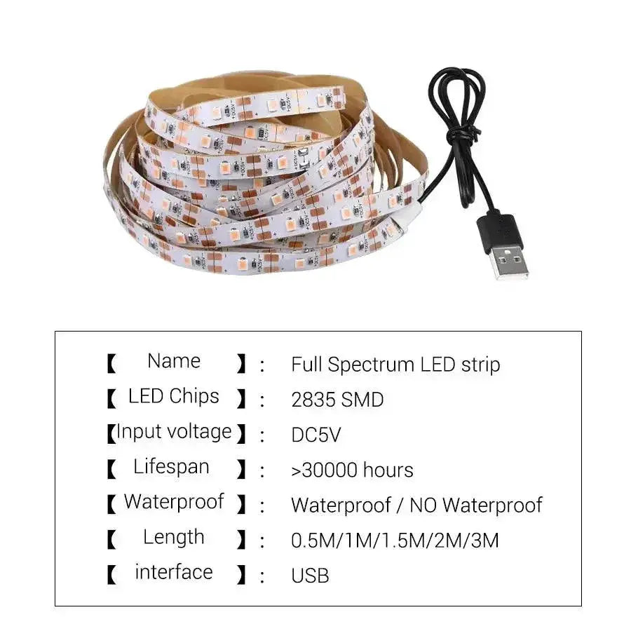 LED Grow Light Strip Full Spectrum for Plant Growth