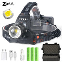 LED Headlamp Flashlight Torch: Tiger Style Fishing Lantern