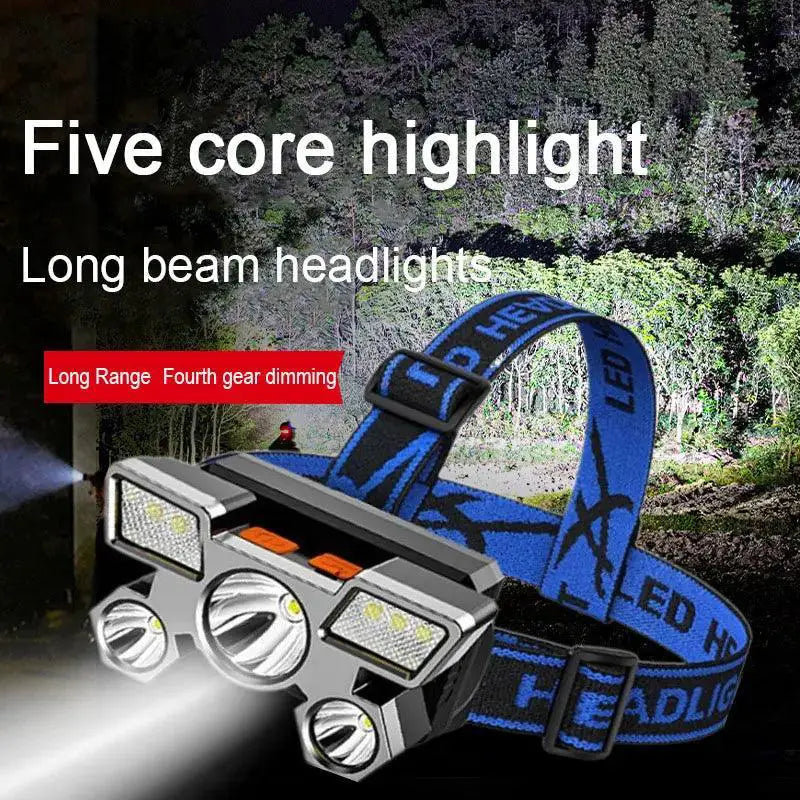 Rechargeable LED Headlamp For Night Fishing And Camping