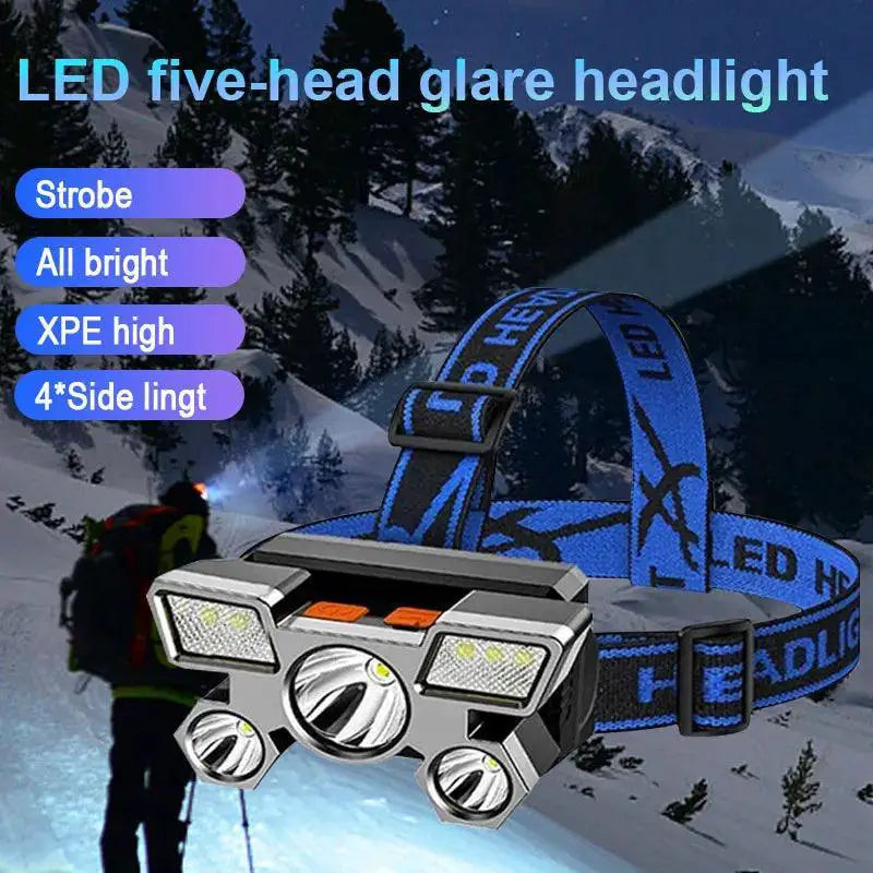 Rechargeable LED Headlamp For Night Fishing And Camping