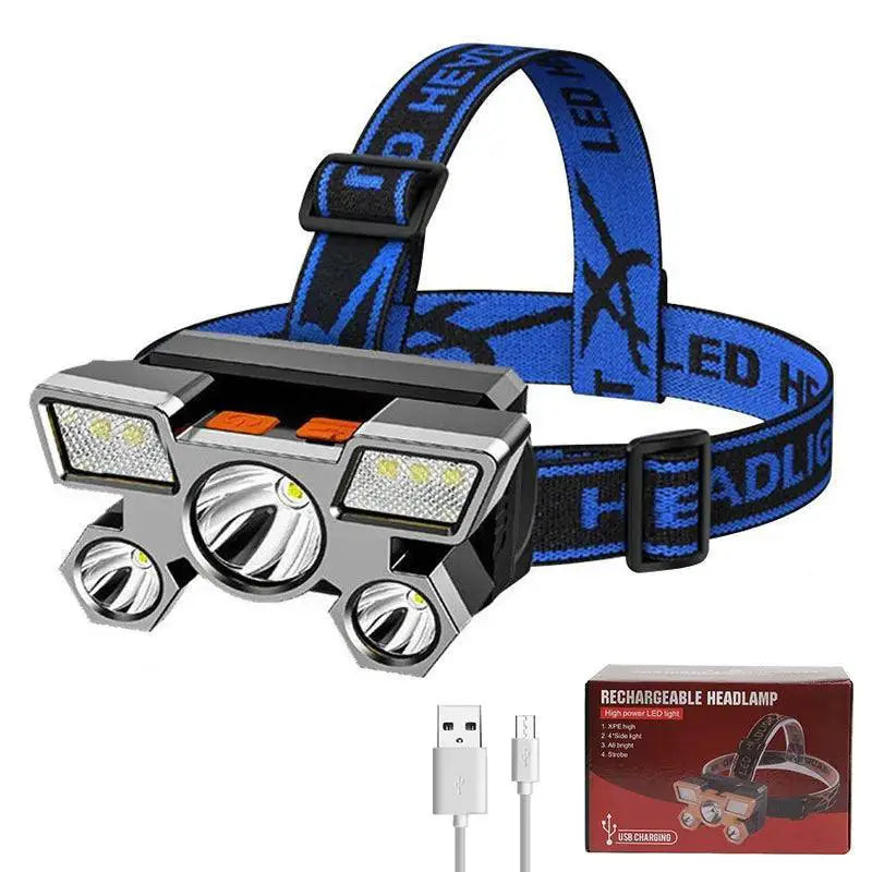 Rechargeable LED Headlamp For Night Fishing And Camping