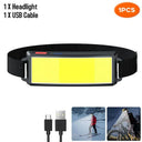 LED Headlamp USB Rechargeable Powerful Outdoor Lantern