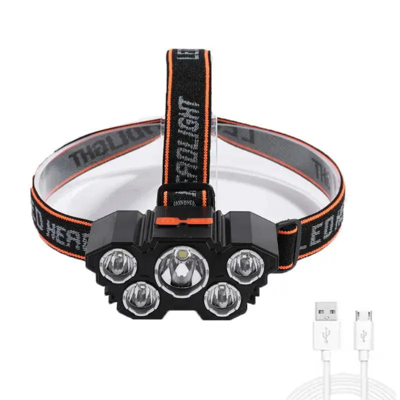 Rechargeable LED Headlamp For Outdoor Lighting And Hiking