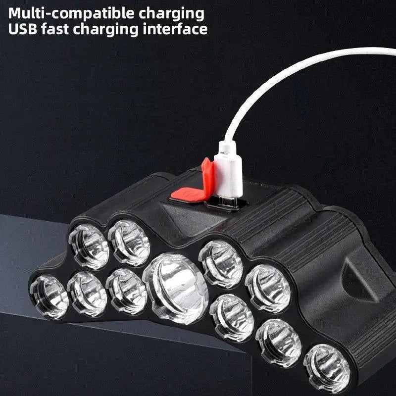 Rechargeable LED Headlamp For Outdoor Lighting And Hiking
