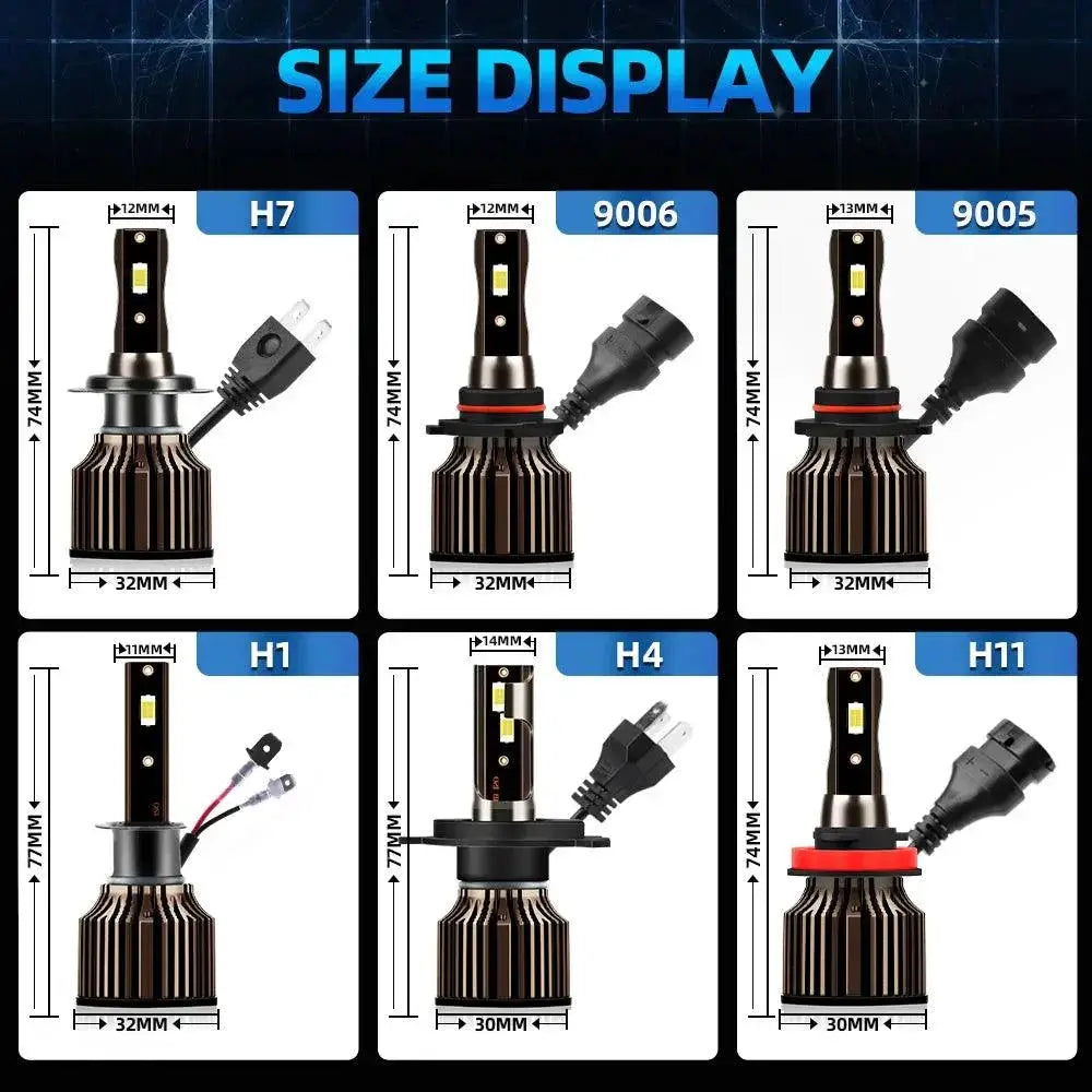 LED Headlights Brighter Beam Pattern Superior Cooling Kit