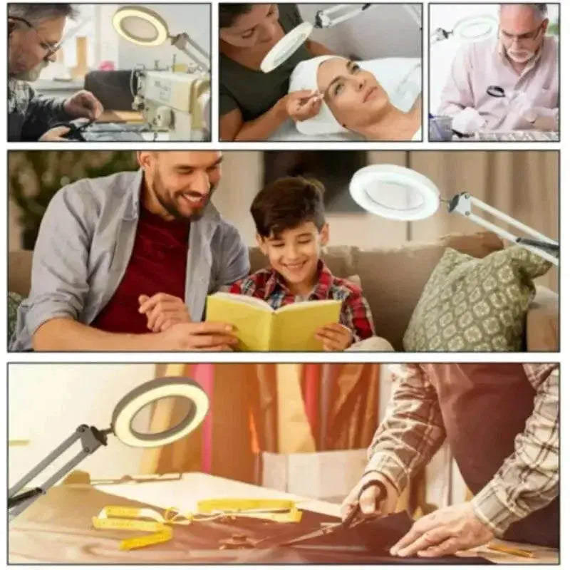 LED Illuminated Magnifier USB Magnifying Glass For Repair
