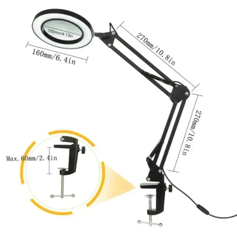 LED Illuminated Magnifier USB Magnifying Glass For Repair