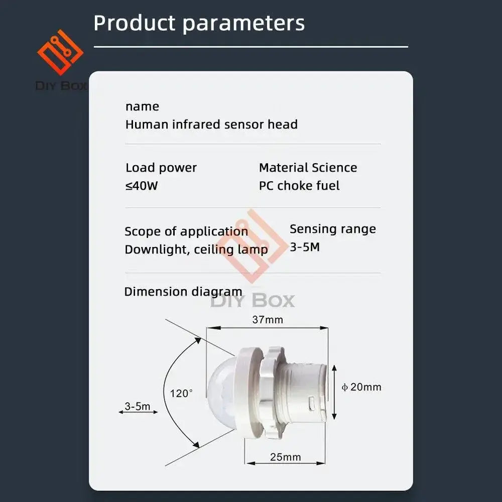 LED Infrared Motion Sensor Light Switch Automatic Efficiency