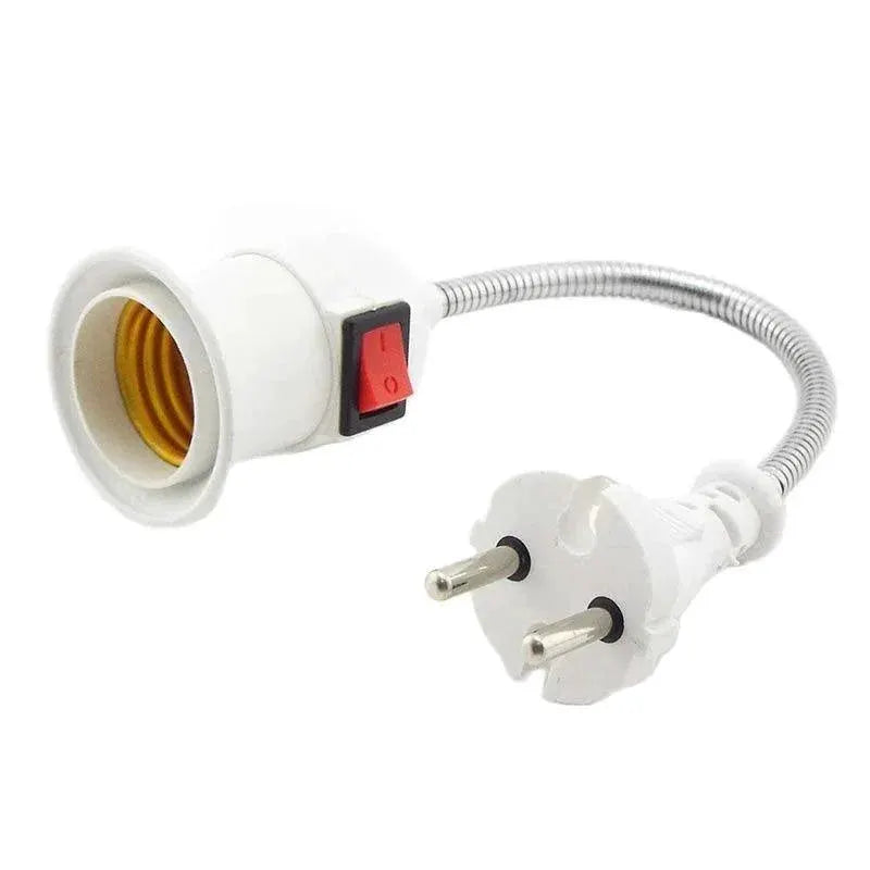 LED Light Adapter Converter Easy On Off Switch For E27 Bulbs