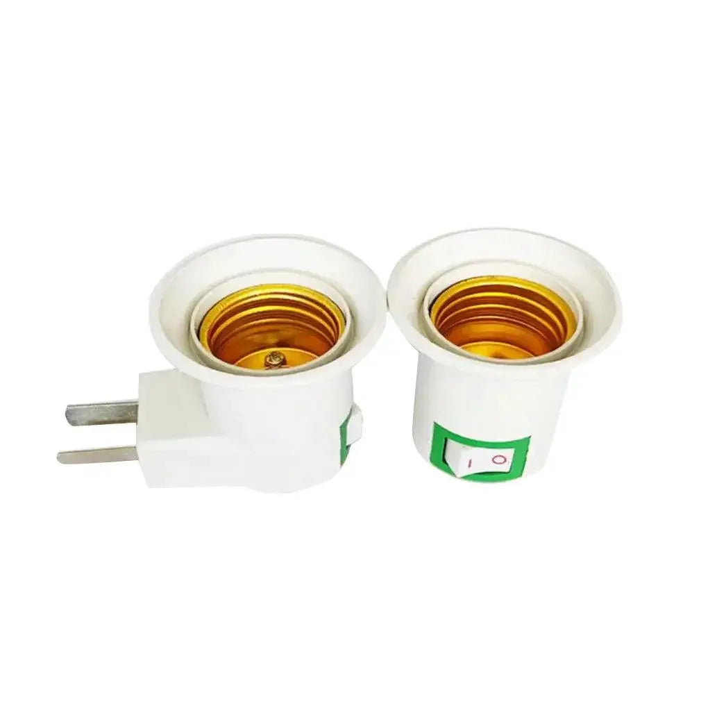 LED Light Adapter Converter Easy On Off Switch For E27 Bulbs