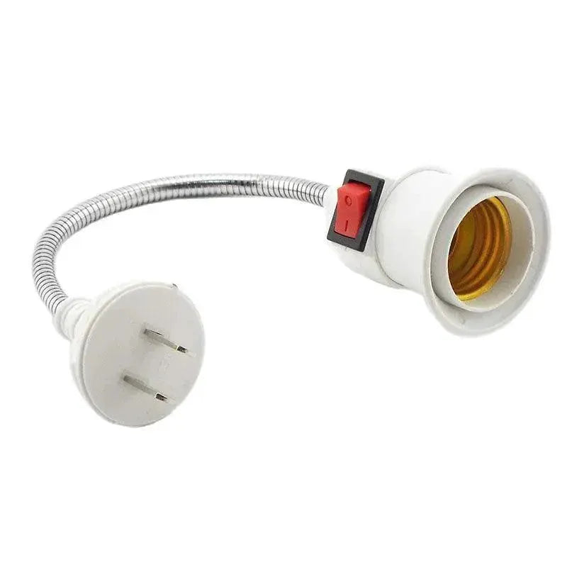 LED Light Adapter Converter Easy On Off Switch For E27 Bulbs