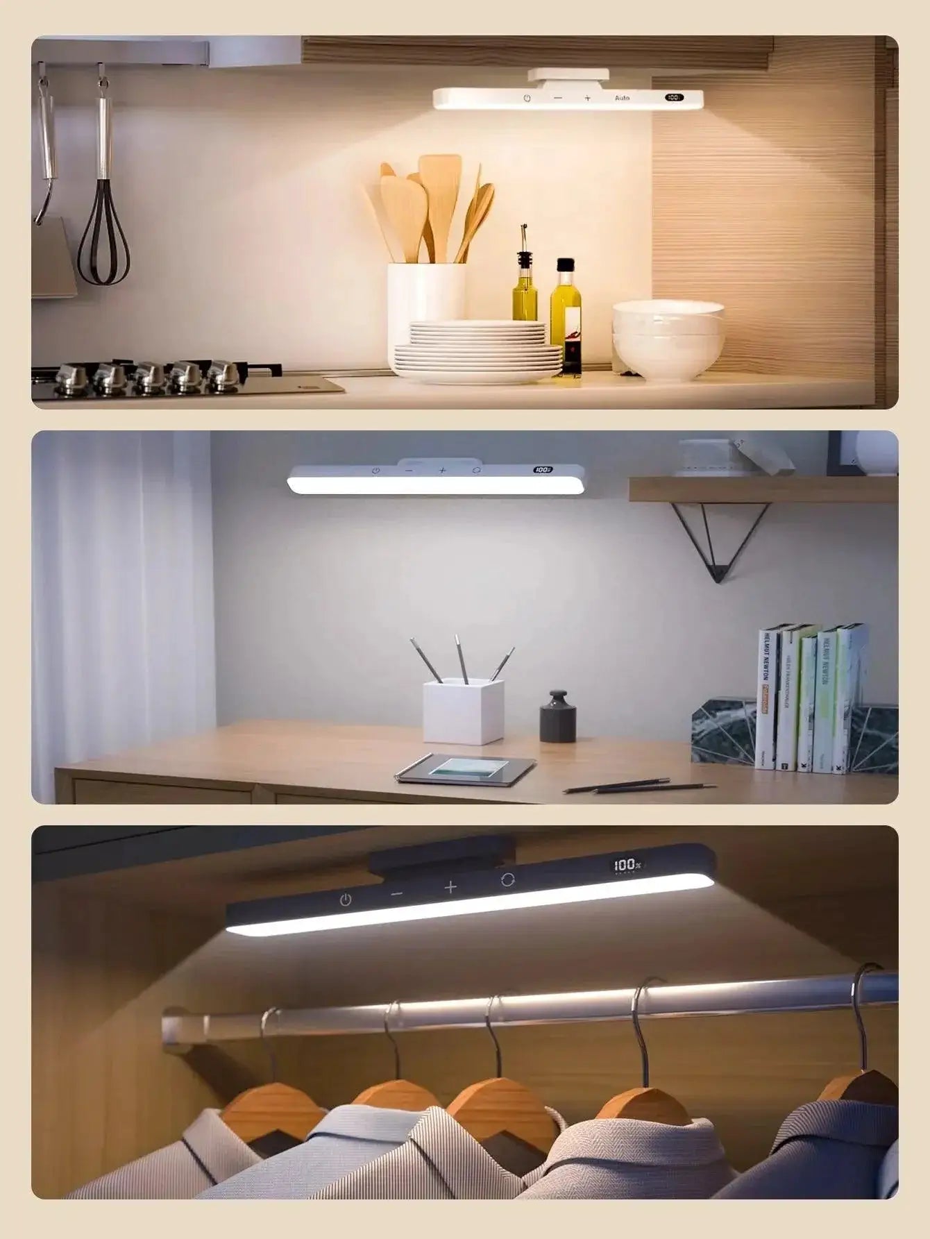 LED Magnetic Desk Lamp With Rechargeable Battery Night Light