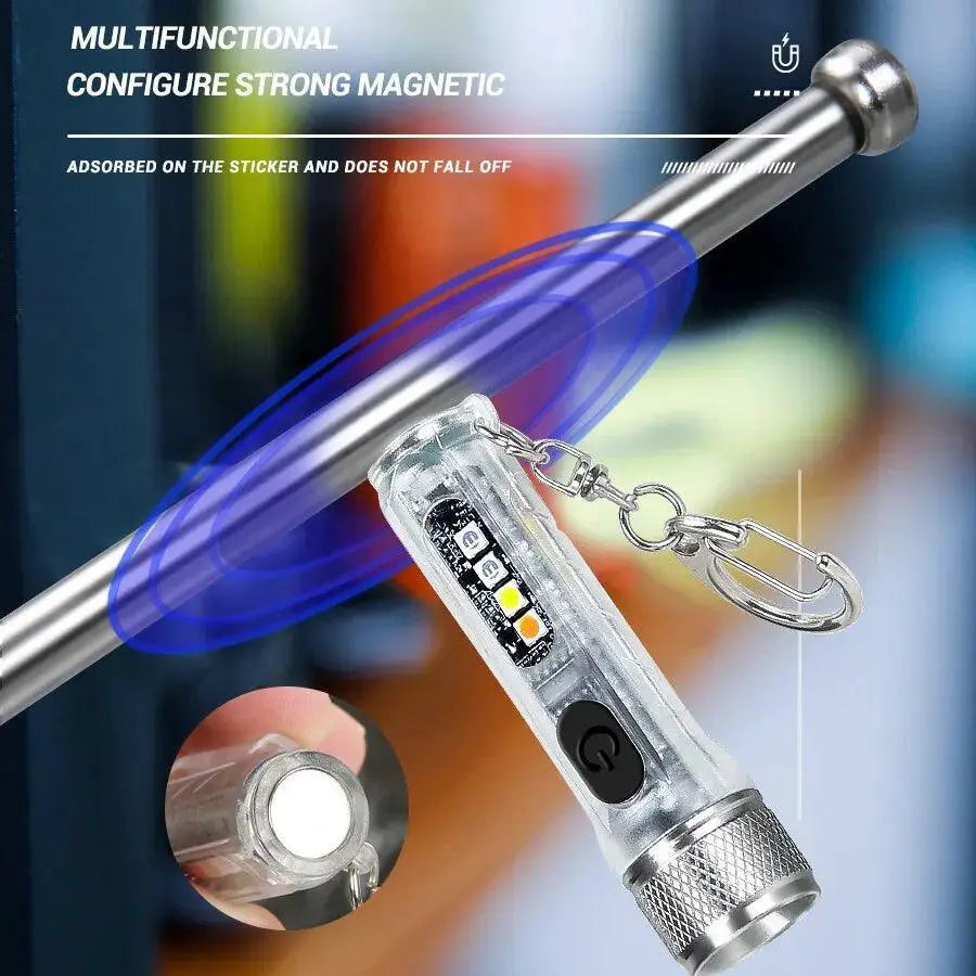LED Mini Keychain Rechargeable Torch Bright Waterproof Light