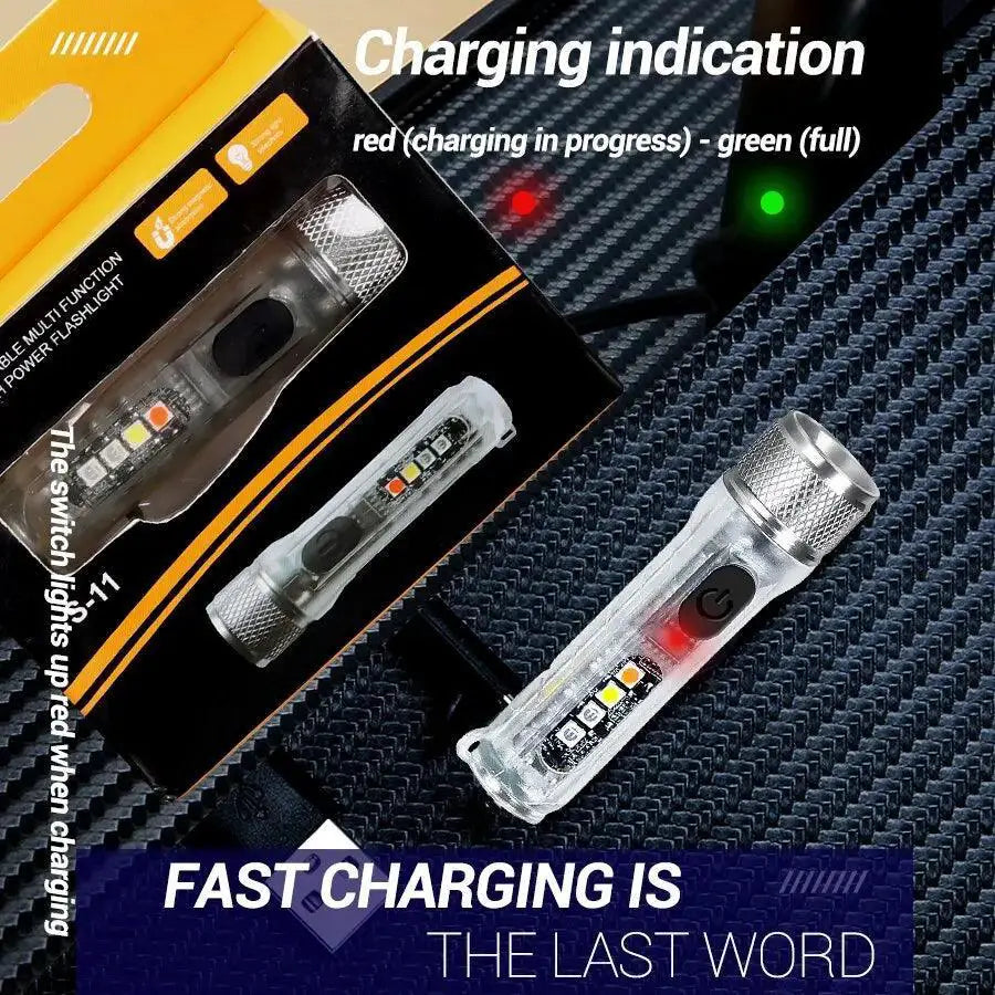 LED Mini Keychain Rechargeable Torch Bright Waterproof Light