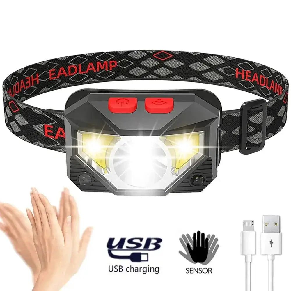 Xtreme Bright LED Motion Sensor Headlamp Camping 1100 Lumens