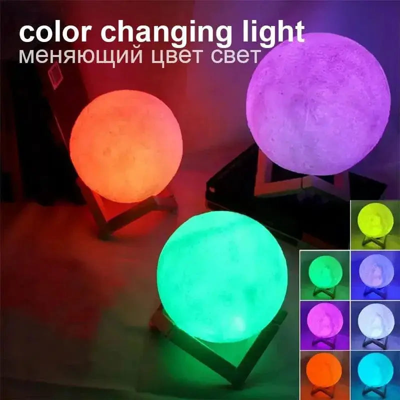 Moon Lamp Battery Powered 3D Moon Night Light Decor