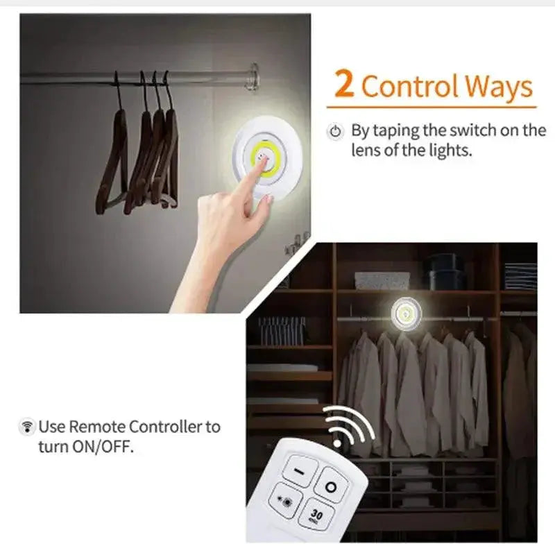 Dimmable LED Night Light With Remote For Closets Slim