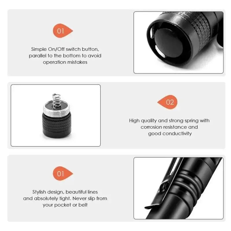 LED Pen Light Bright Compact Torch For Camping Use