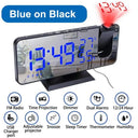 LED Projection Alarm Clock with FM Radio and Temperature Display