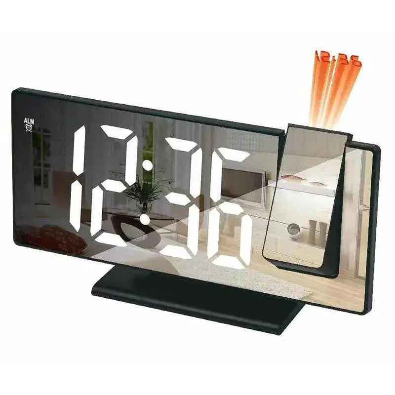LED Projection Alarm Clock With FM Radio And Temperature
