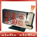 LED Projection Alarm Clock with FM Radio and Temperature Display