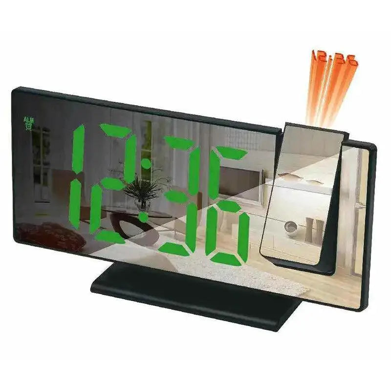 LED Projection Alarm Clock With FM Radio And Temperature