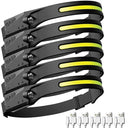 LED Sensor Headlamp Bright Rechargeable Torch for Outdoors