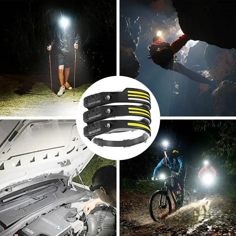 LED Sensor Headlamp For Outdoor Adventures And Trails