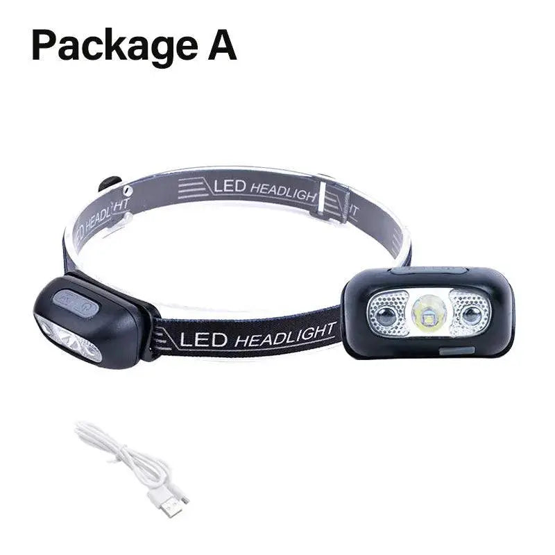LED Sensor Headlamp Rechargeable for Outdoor Adventures