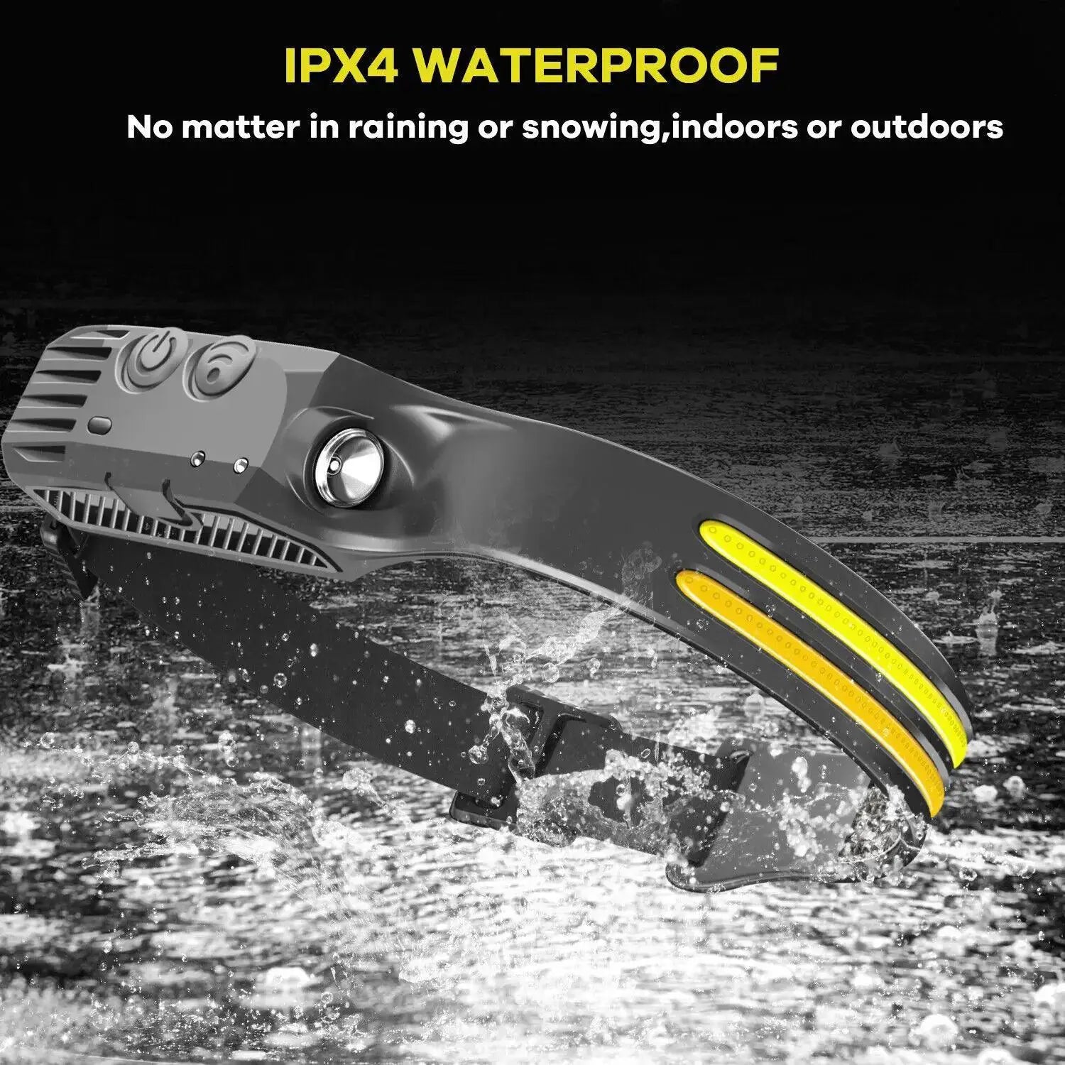 LED Sensor Headlamp Rechargeable for Outdoor Adventures