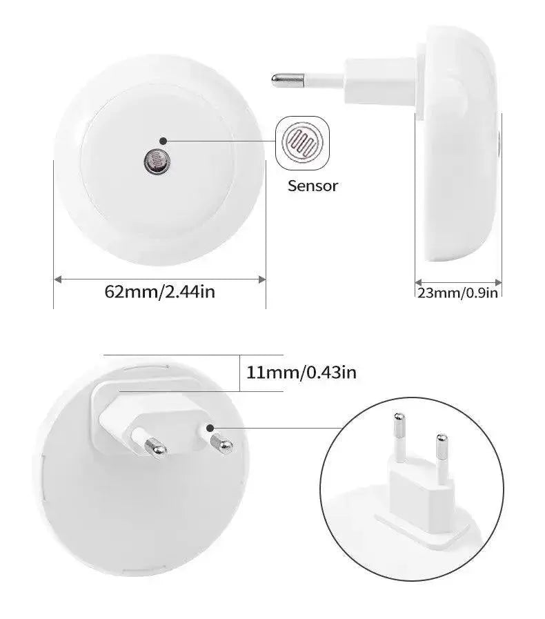 LED Smart Night Light Dusk To Dawn Sensor Wall Lamp