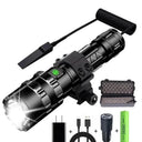 LED Hunting Flashlight USB Rechargeable Torch