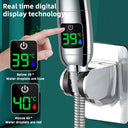 LED Temperature Display Handheld Shower With 4 Spray Modes