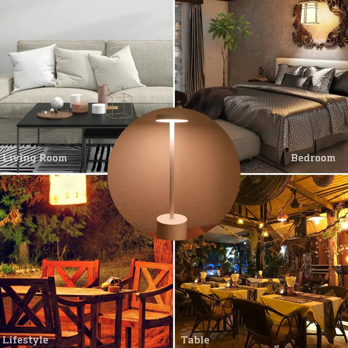Led Touch Table Lamp Cordless Metal Lighting Solution