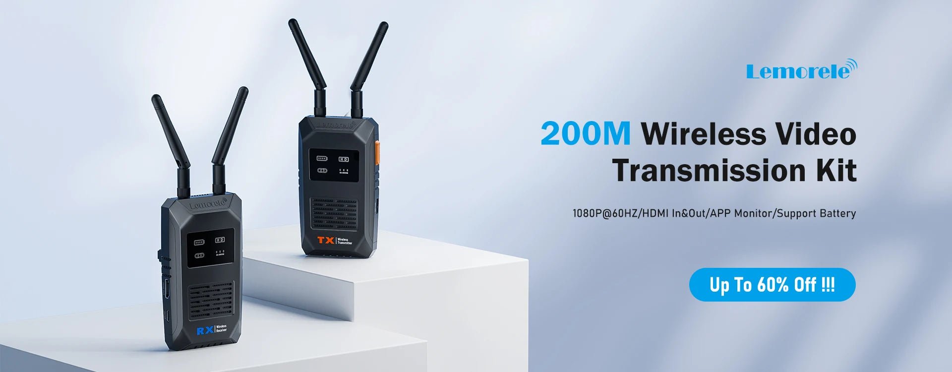 Lemorele Wireless Extender Kit - 1080P Wireless HDMI Transmitter And Receiver 200M