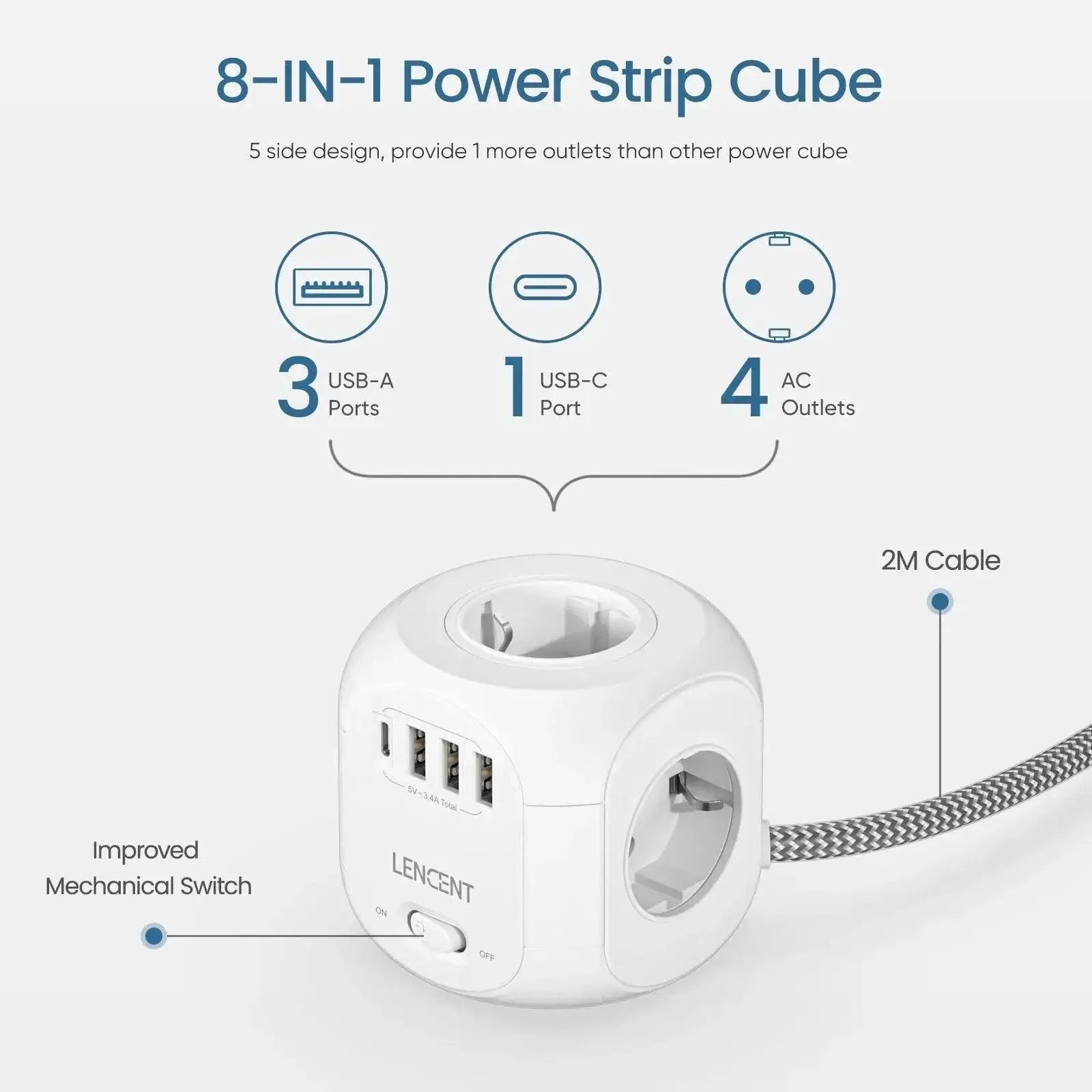 LENCENT Ultimate Power Solution Versatile Charging Hub Home