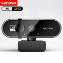 Lenovo 4K Webcam USB Camera - Auto Focus With Dual Microphones For Crisp Video X