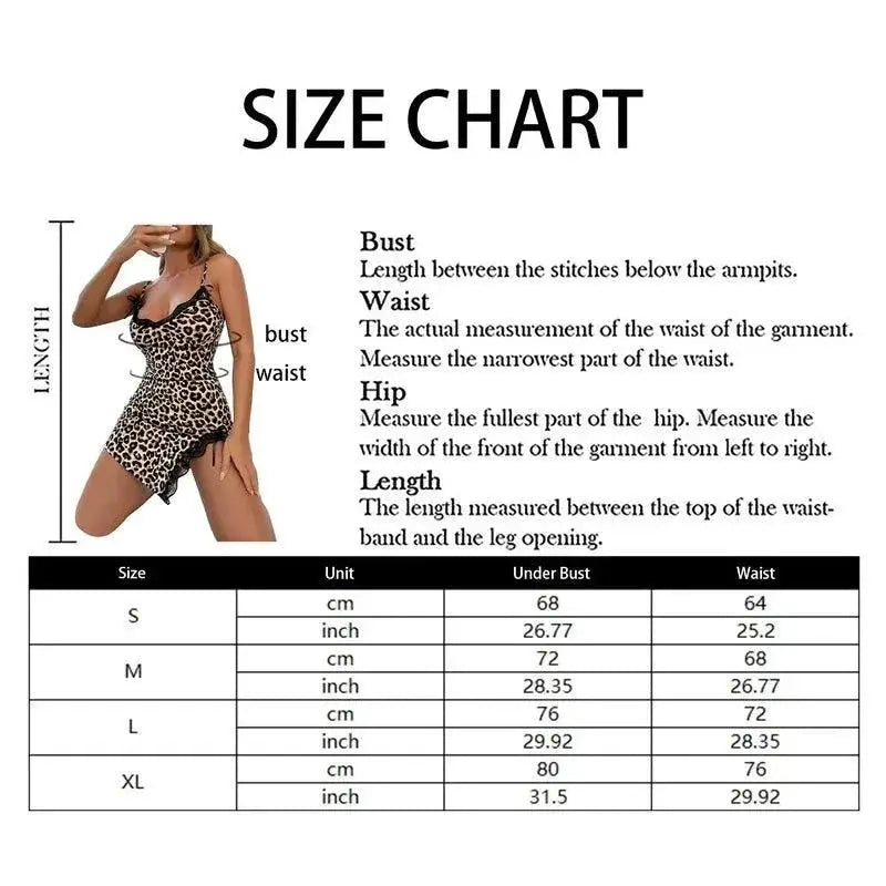 Leopard Lace Nightdress Sensual Lingerie for Evenings