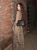 Leopard Print Dress: Stylish High Collar Fashion 2024
