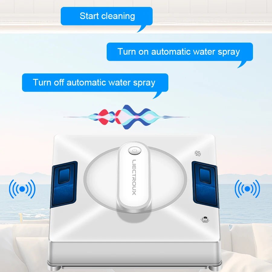 Liectroux YW509 Window Cleaning Robot - Laser Sensor Navigate 4 Ways Water Spray