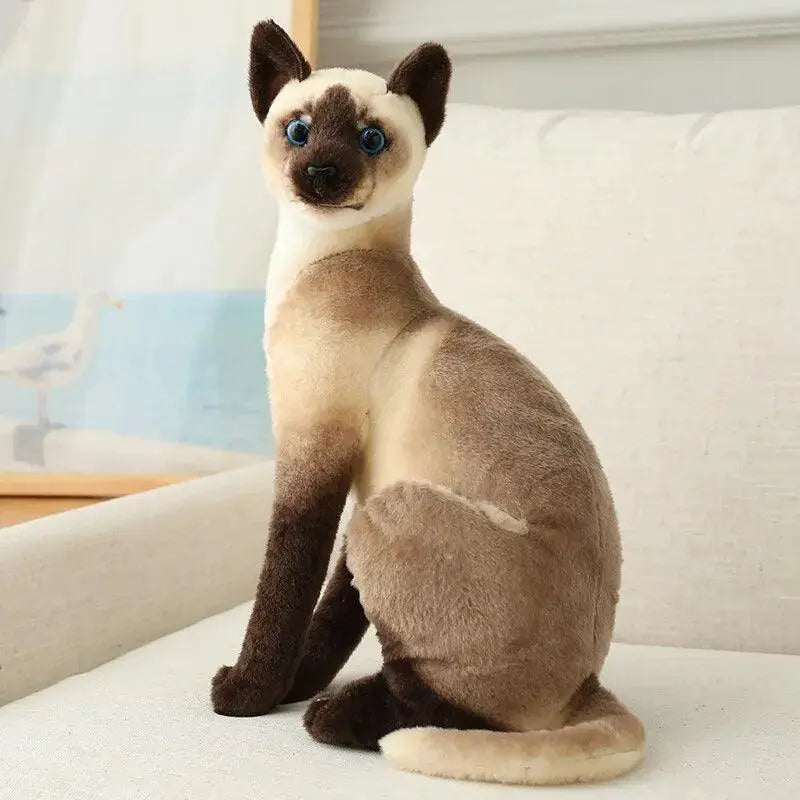 Lifelike Siamese Cat Plush for Decor — product view 10