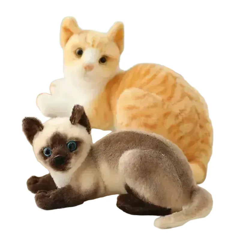 Lifelike Siamese Cat Plush for Decor — product view 1