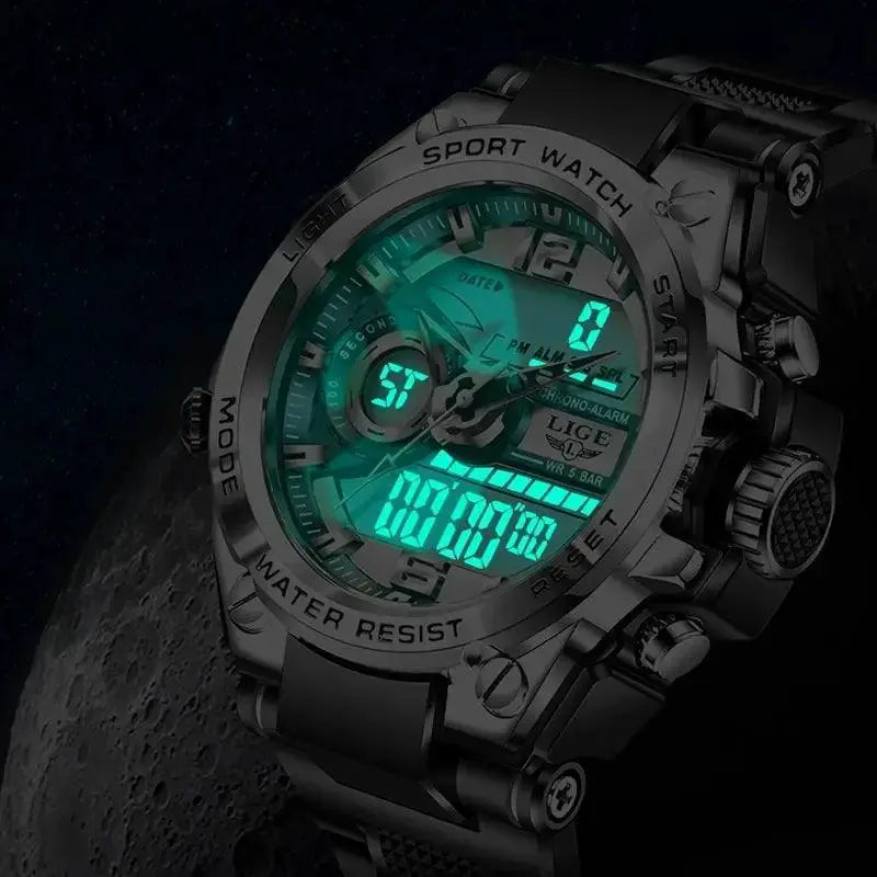 LIGE Digital Military Sport Watch LED Backlight Waterproof - OurLum.com