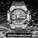 LIGE Men's Military Adventure Watch Waterproof Digital Exploration