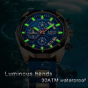 LIGE Men's Waterproof Chronograph Sport Watch Fashion Silicone