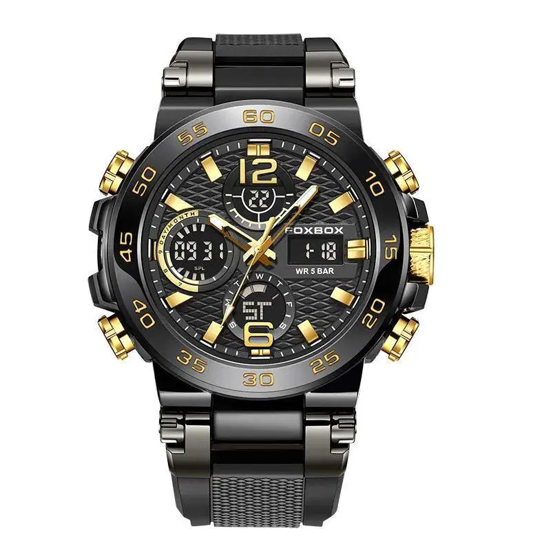Sports Watch Waterproof Dual Display Silicone Band