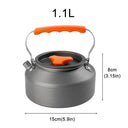 Lightweight 1.1L Aluminium Alloy Camping Kettle for Hiking