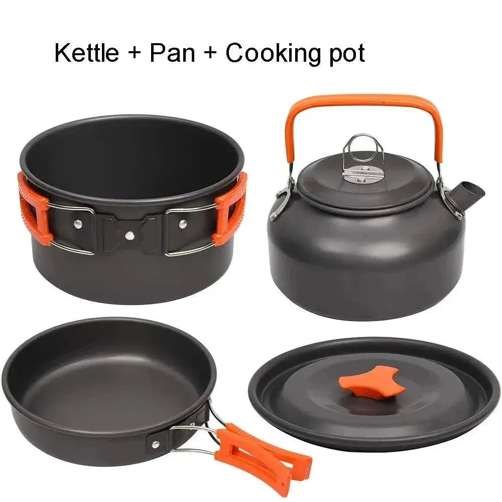 Lightweight Aluminum Camping Cookware Kit For Outdoor Use - OurLum.com