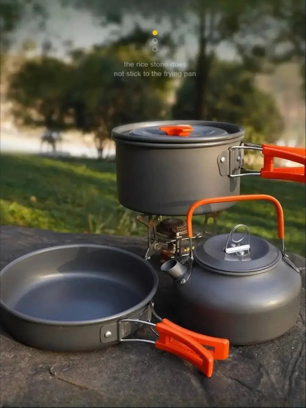 Lightweight Aluminum Camping Cookware Set For 2 To 3