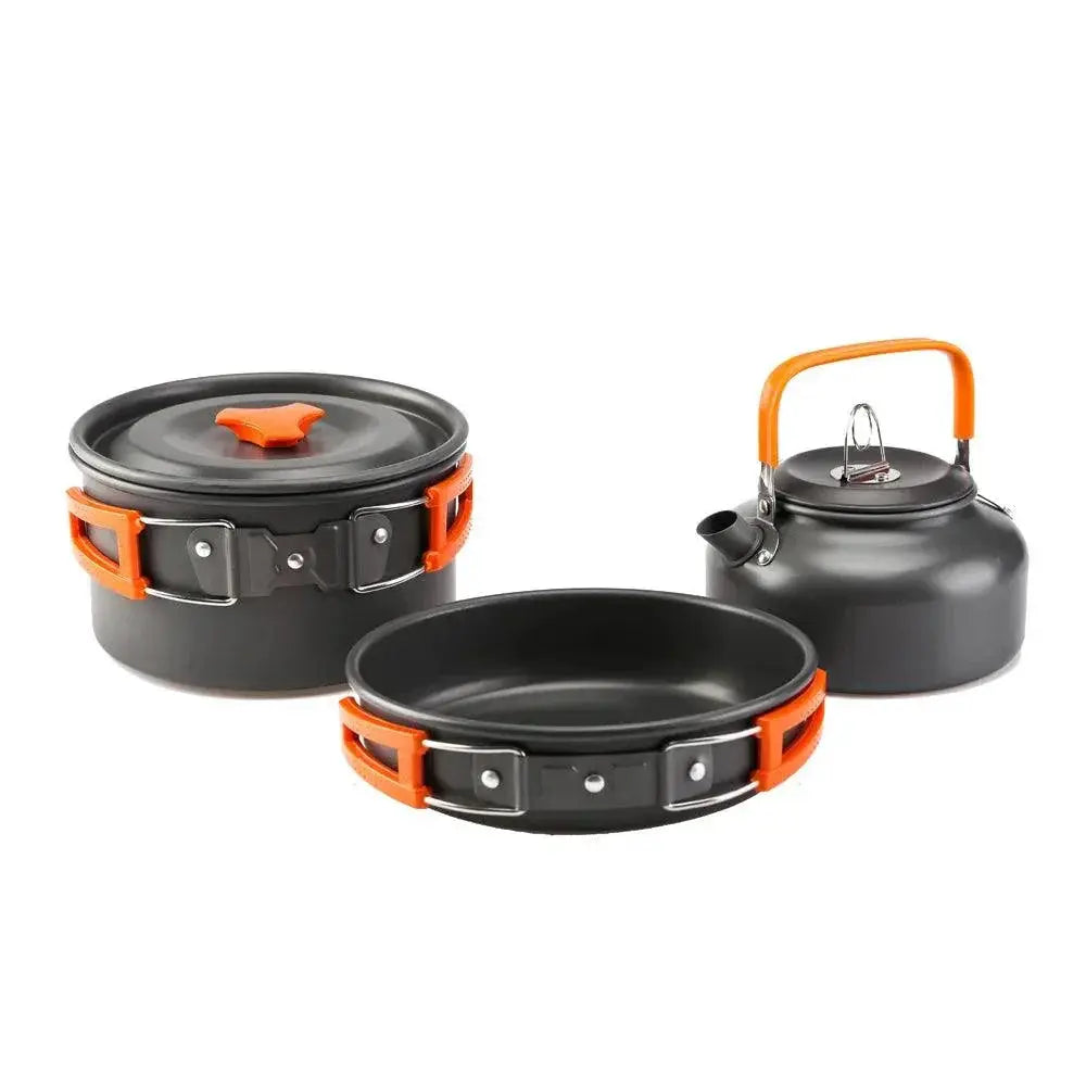 Lightweight Aluminum Camping Cookware Set For 2 To 3